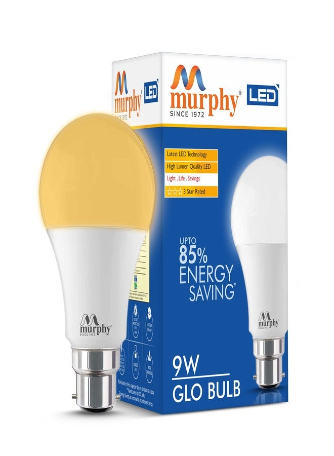 Murphy 9W B22D BEE 3 Star Rated LED Golden Yellow (Warm White) Bulb, Pack of 6 (GLO) - Image 2